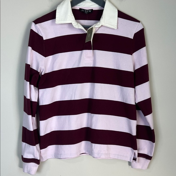 NWT J. Crew Classic Rugby Polo Shirt Striped Women's Small - Picture 2 of 9